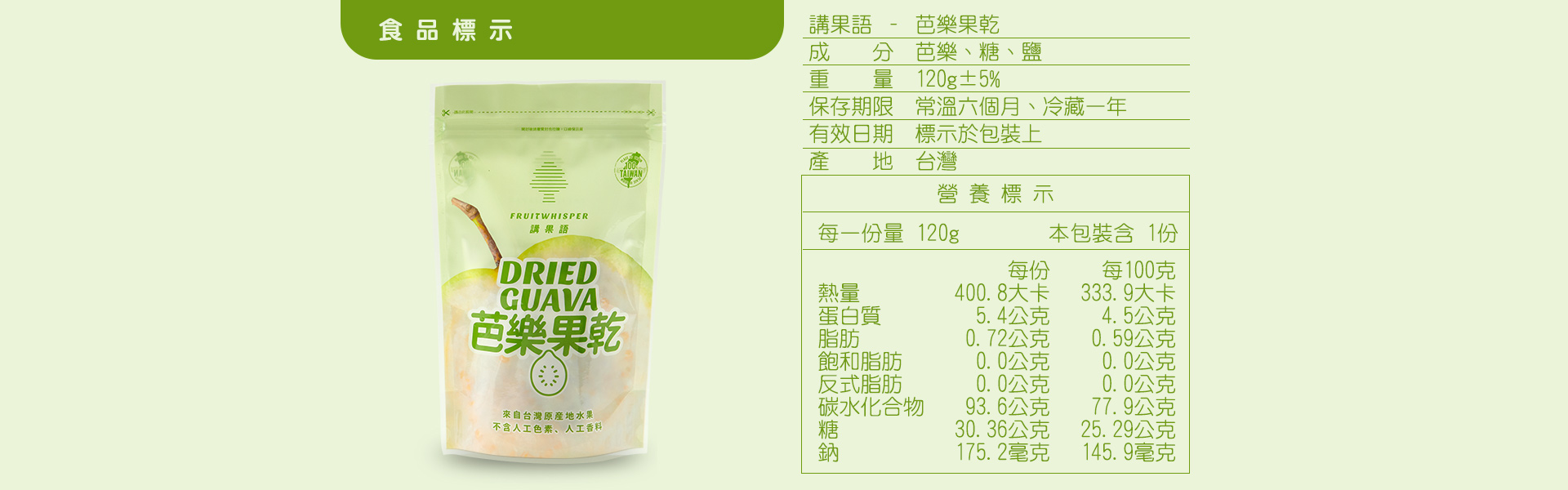 講果語芭樂果乾